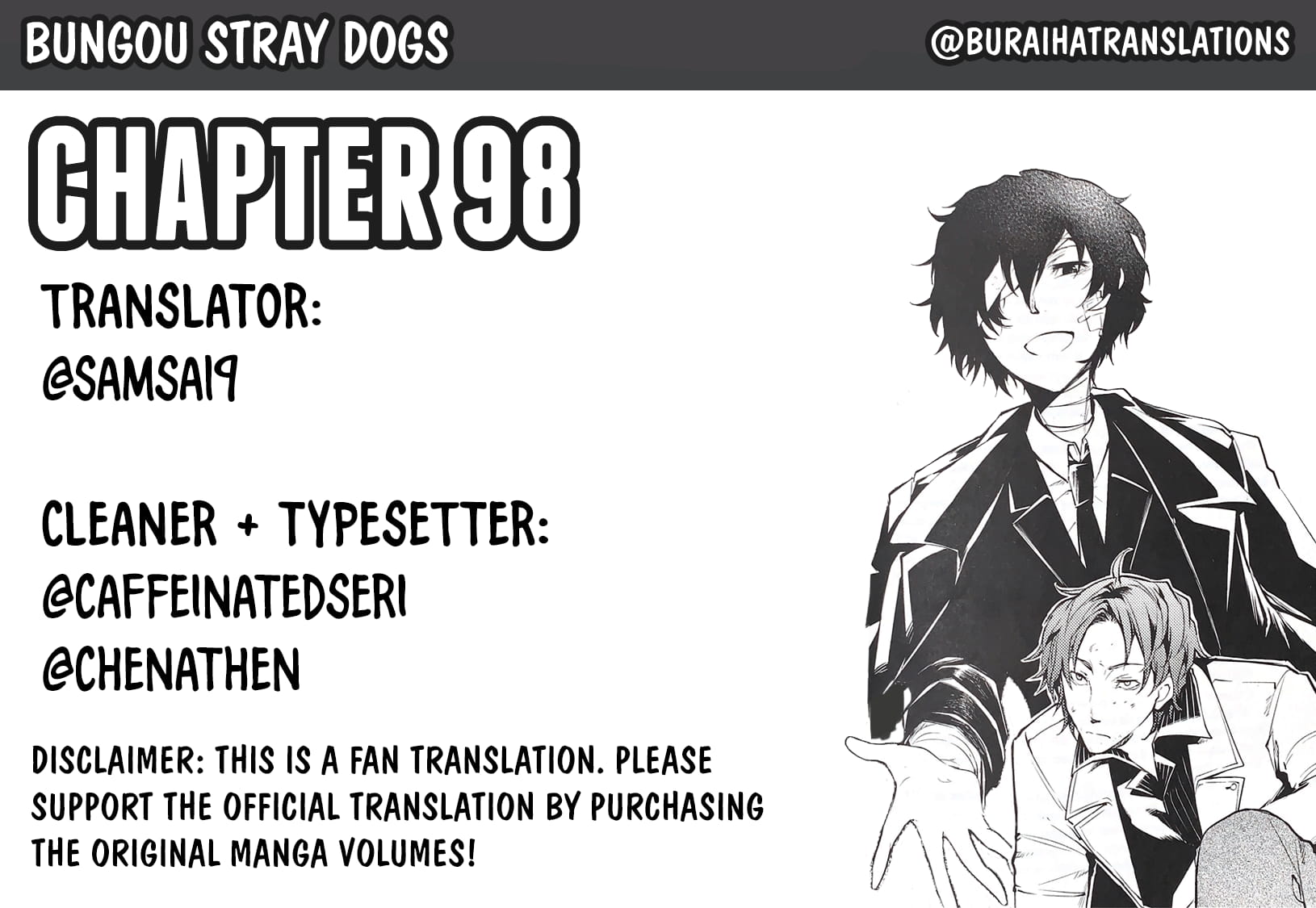 Bungou Stray Dogs, Chapter 98 image 01